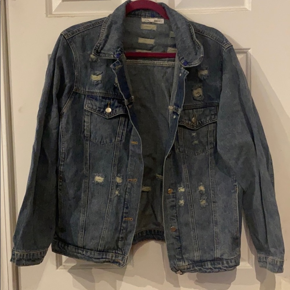 Distressed denim jacket - Picture 2 of 3